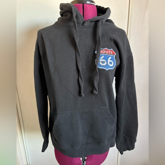 Route 66 Other - Black Route 66 hoodie with graphic on back, Size M in Men’s